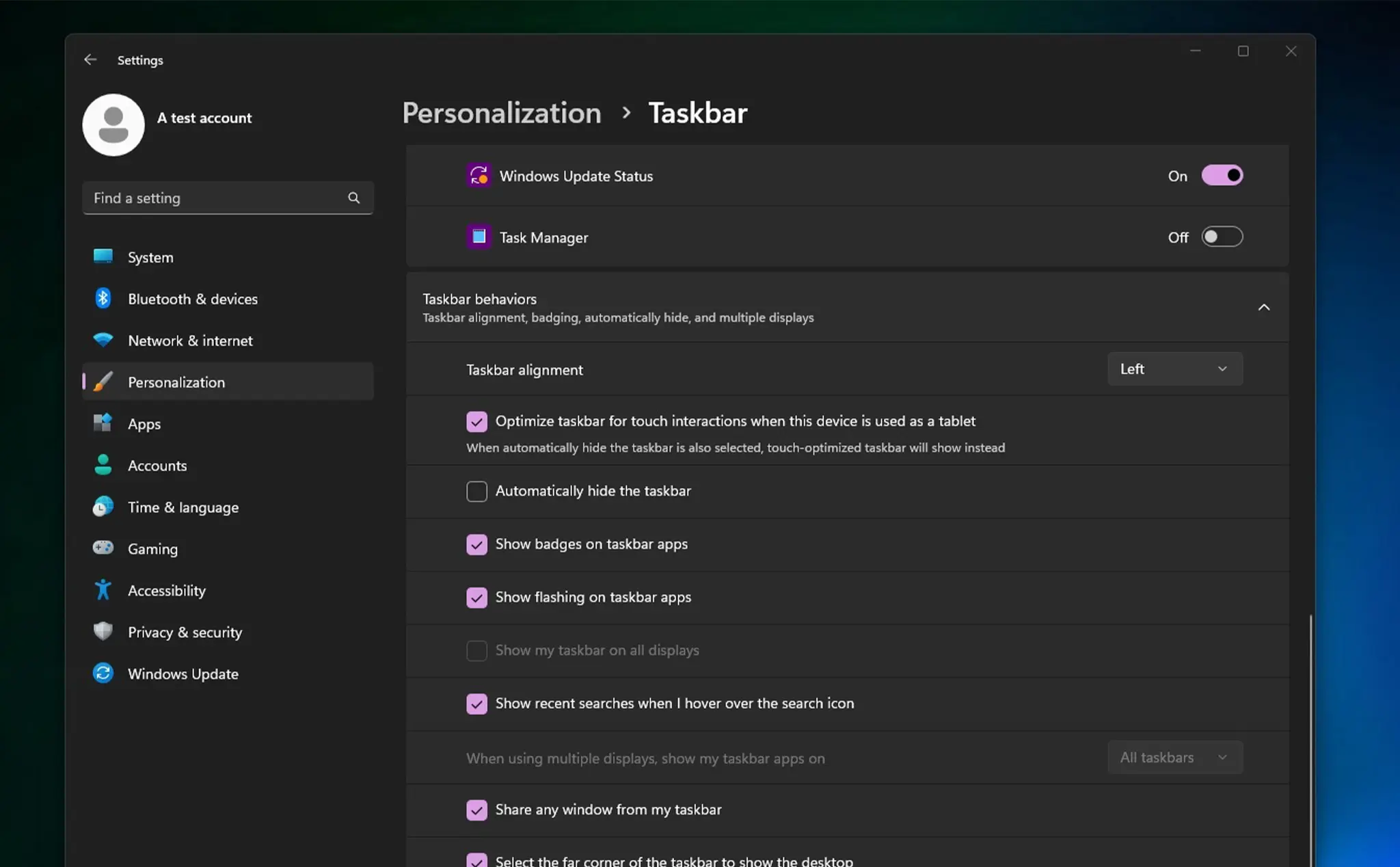 Microsoft vẫn chưa từ bỏ ý định tối ưu taskbar cho thiết bị máy tính bảng