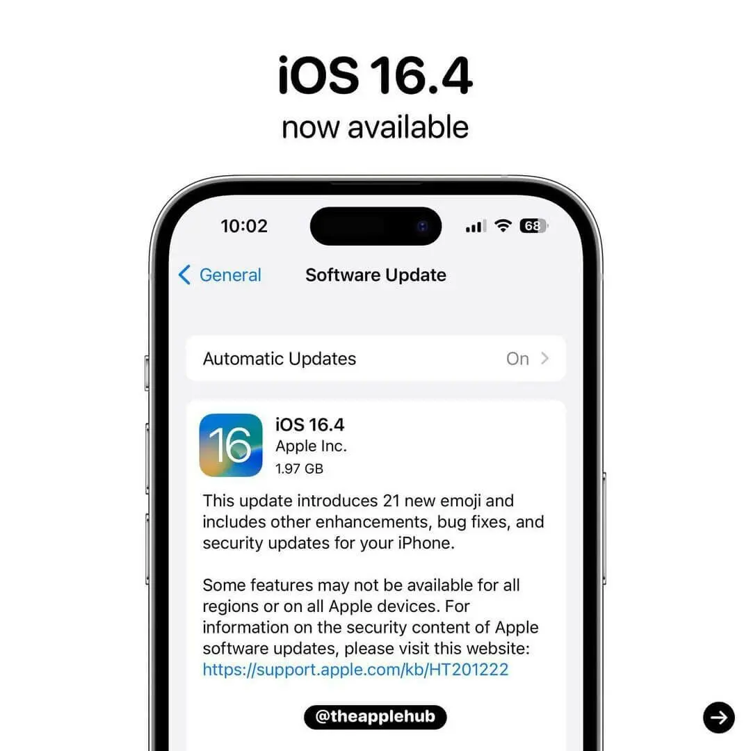 Apple buộc người dùng cập nhật iOS tự động theo mặc định từ phiên bản 16.4