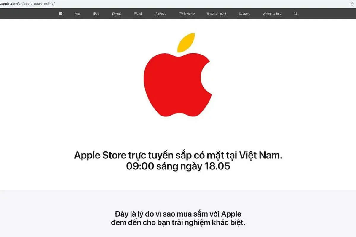 Cửa hàng Apple Store trực tuyến chính thức mở cửa tại Việt Nam từ hôm nay
